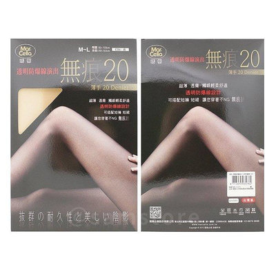 ✩小敏廣場✩台灣製造 瑪榭 無痕 20丹 透明防爆線褲襪 絲襪 (一般型) MA-11215 膚色 / 黑色