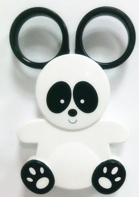 日本製 迷你磁鐵剪刀 可當小寶寶食物剪 食物剪刀~貓熊