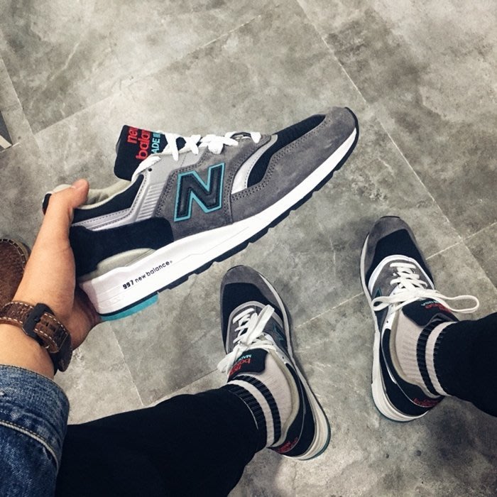 美國製New Balance 997 新百倫NB 美產M997CGB 黑灰藍經典麂皮復古男女