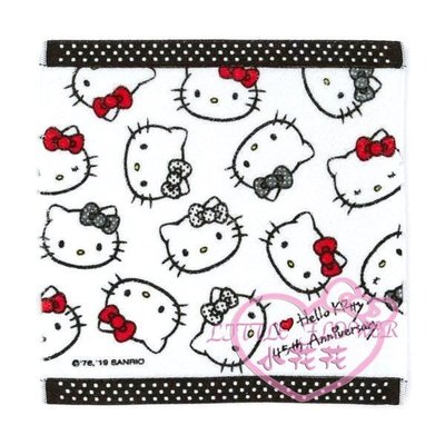 ♥小公主日本精品♥HELLOKITTY45週年系列大方巾 滿版凱蒂貓圖案 包包隨身小物 材質柔軟舒服 ~3