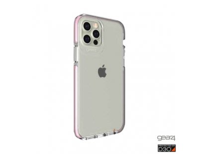手機殼 手機保護殼 透明抗菌防摔殼 粉色框 Gear4 Picadilly iPhone 12/12 Pro 6.1吋