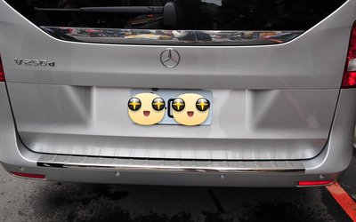 Mercedes-Benz Vito V250d (W447)不銹鋼後保險桿防刮飾板 護板