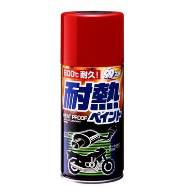 SOFT 99 耐熱噴漆-黑色 適用鐵製品 耐熱溫度為600℃ 耐熱漆【R&B車用小舖】#B632-08020