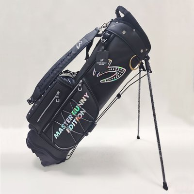 熱銷 PG黑白高爾夫球包PEARLY GATES 女士防水標準球袋Golf帶輪子球包 可開發票