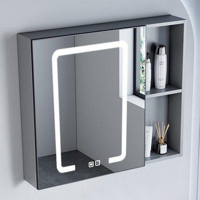 鏡柜鏡箱太空鋁浴室柜組合單獨收納盒衛生間掛墻式儲物鏡子北歐式