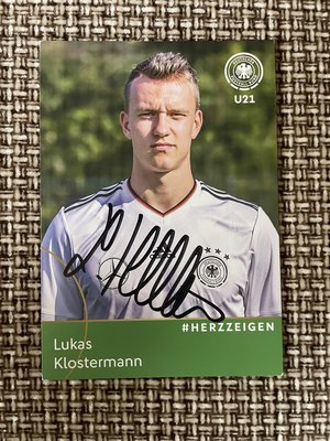 TOP球星卡藏館·克洛斯特曼 萊比錫 德國DFB U21官方親筆簽名球星卡 少