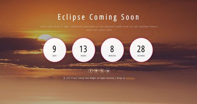 Eclipse Coming Soon 響應式網頁模板、HTML5+CSS3、網頁特效  #15978