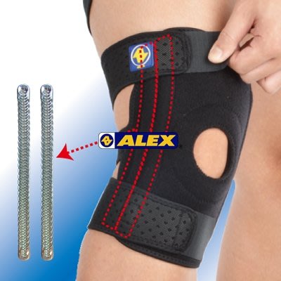 ALEX T-42 t42矽膠雙側條護膝 Free size ...
