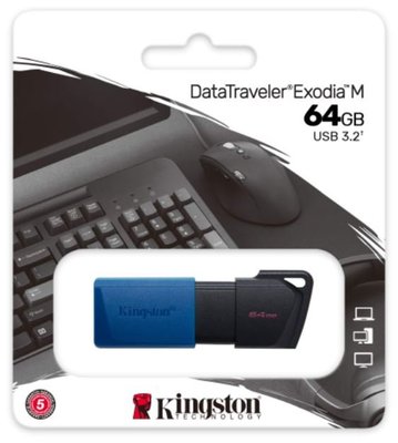 Kingston 金士頓 64GB DTXM DataTraveler Exodia M USB 3.2 隨身碟