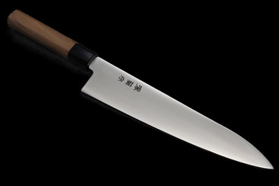 💖 堺菊守💖【鉬釩鋼 和式牛刀 27cm 紫檀柄】 日本刃物 廚房刀具 八煌刃物