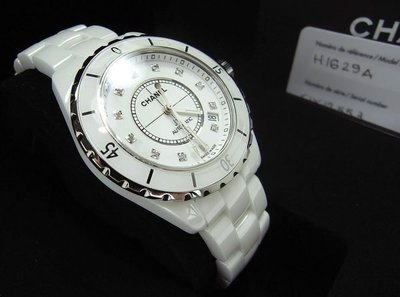 Chanel J12 H1629 Auto Diamond 38mm Watch 鑲鑽自動陶瓷錶 白