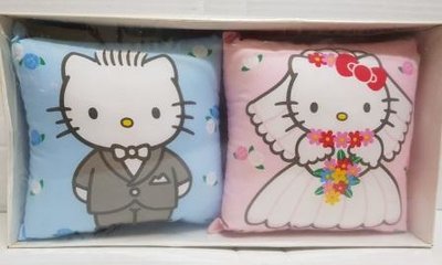 販賣地域：日本限定 Hello kitty 凱蒂貓 &amp; Dear Dariel丹尼爾 對枕 方枕 小枕頭~全新商品