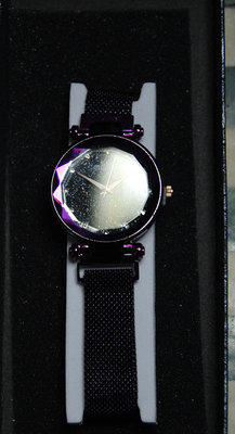 Modiya 紫色超美星空時裝腕錶