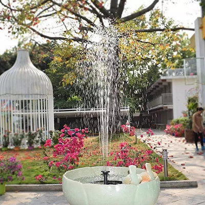 【浮水噴泉】太陽能 噴泉 造景 噴水器 水泵 花園式 園林 池塘 抽水馬達 庭院造景LED燈