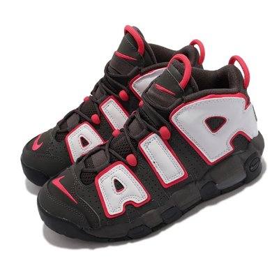 =CodE= NIKE AIR MORE UPTEMPO GS 麂皮籃球鞋(黑白紅) DH9719-200 大AIR 女