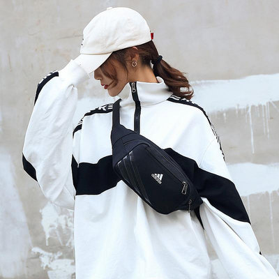 Adidas 阿迪達斯腰包 潮牌背包 學挎包 單肩包 手拿包 鑰匙包 字母logo 男女