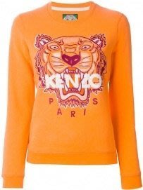 喬瑟芬【KENZO】母親節限時特價～2015春夏 粉橘色 Tiger 虎頭刺繡 Sweatshirt 長袖 上衣