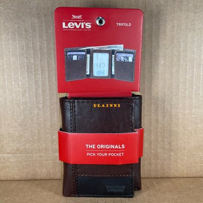 新款吊卡裝 Levi's 三折直立式透明窗皮夾 (混搭風) Levis 三折式 短夾 實拍