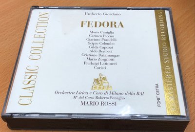 絕版二手CD GIORDANO FEDORA CANIGLIA PRANDELLI ROSSI CETRA 2CD