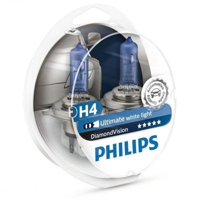 促銷 5000K 冷亮白 Philips Diamond H4 12342DV Ultimate White 歐規包裝 Osram H7 Narva 4500k