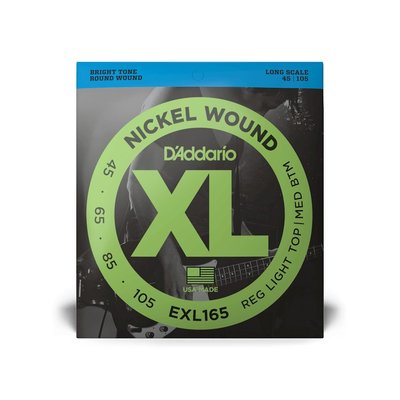 《民風樂府》美國專業品牌 D'Addario EXL 165 電貝斯弦 45-105 鍍鎳鋼包覆 Elixir可比較