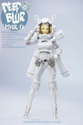 全新 Coreplay 1/6 白色 女潛水員 White Deepblur Diver