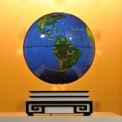 現貨 地球儀磁懸浮ar地球儀自轉發光12寸懸浮擺件高檔精品裝飾辦公室創意擺件簡約