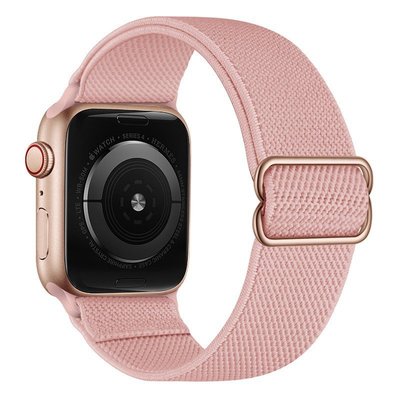 適用於蘋果手錶錶帶Apple watch 6代/SE手錶編織錶帶 單圈可調節尼龍編制錶帶