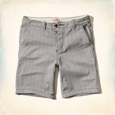 【Hollister Co.】Hollister Classic Fit Shorts經典百搭款直紋休閒褲---現貨28