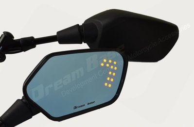 【翰翰二輪】DreamBase 承旭國際 RM-1 LED流水款後視鏡 方向燈後照鏡 智能流水燈 內建LED大鏡面