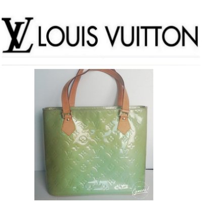 LV 壓紋Vernis 漆亮皮肩背包 手提包2用包Monogram法國製LOUIS VUITTON綠色$888 一元起標