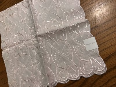 日本手帕  擦手巾 Nina Ricci 淡粉 no. 33-6  47cm