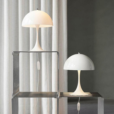 Grace&Co北歐設計 Panthella 蘑菇檯燈潘通經典燈飾桌燈玄關藝術擺飾書房臥室床頭燈可開