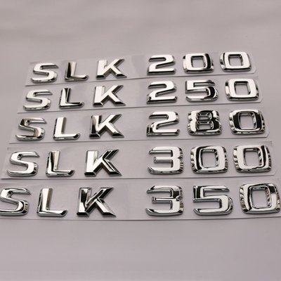 賓士 Benz車標SLK55 SLK200 SLK280 SLK300 SLK350 AMG數字后尾標車貼貼紙 後車標