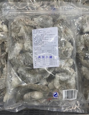 美兒小舖COSTCO好市多代購～越南養殖 冷凍去頭白蝦-約24~30尾(約1kg/包)建議料理方式:燒烤.乾煎