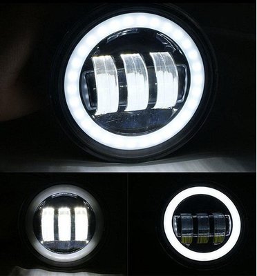 4.5吋LED天使眼光圈副燈霧燈鋪路燈輔助燈 重機檔車街車美式嬉皮哈雷BMW凱旋Honda三葉Suzuki三陽光陽維納斯