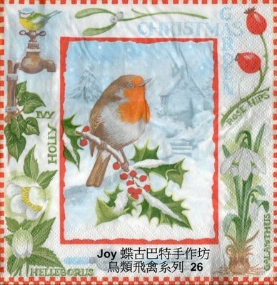 Joy 蝶古巴特手作 德國餐巾紙(33X33CM~2張)/鳥類飛禽系列26