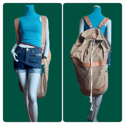 【叵帥】泰國設計師品牌Common-T容量無敵大帆布後背包旅行袋（25030267）