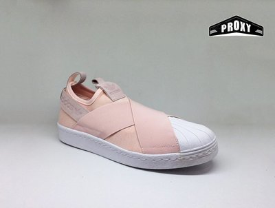 【PROXY】Adidas Superstar Slip On W 粉色 繃帶鞋 粉紅 S76408 懶人鞋 貝殼