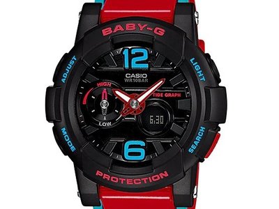 [專業模型] 電子錶 [CASIO BGA-180] 卡西歐Baby-G 沖浪,滑板錶-[黑色面+液晶]計設/時尚