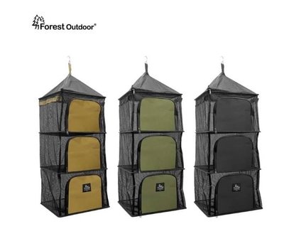 Forest Outdoor 四層加大曬網籃 方型鳥籠(3色選)BY LOWDEN露營(不能超取）