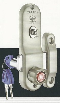 青葉牌鋁門鎖 HCS004d 647三代鋁門平鎖(無鈎) 推拉門用 700型 鎖管長38mm 卡巴鑰匙