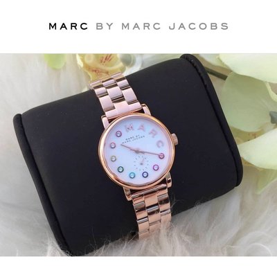 Marc by Marc Jacobs 玫瑰金 水鑽 彩虹 鋼帶 MBMJ MBM 手錶 MBM3443