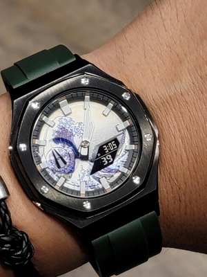 國外帶回，卡西歐改裝日本風面盤錶帶錶扣，文創設計