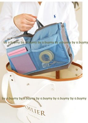 新款韓國加厚手提多功能收納包 法蒂希內膽包中包, 雙拉鍊袋中袋 媽咪分隔包