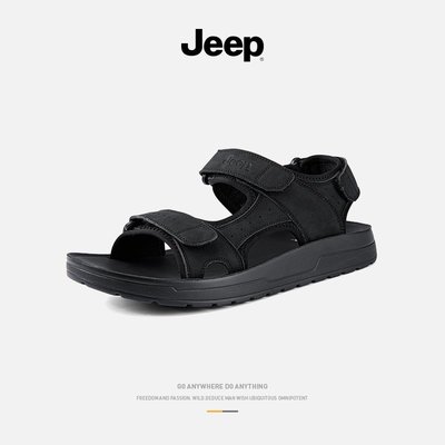 【熱賣下殺】jeep吉普涼鞋男款2022新款夏季軟底休閑防滑拖鞋子戶外男士沙灘鞋