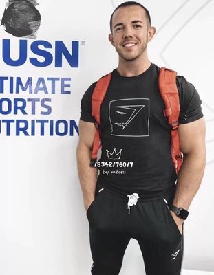 gymshark英國單INS網紅同款OUTLINE系列男款運動健身休閒短袖棉