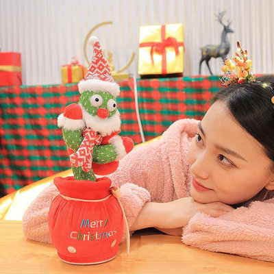 熱銷新款 創意圣誕節禮物會唱歌跳舞仙人掌電動玩具圣誕節裝飾品 動漫星城玩偶周邊