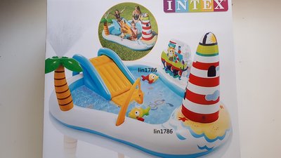 INTEX57162 原廠 燈塔溜滑梯遊戲池 兒童戲水池 幼兒游泳池 玩水池 兒童球池 含運價