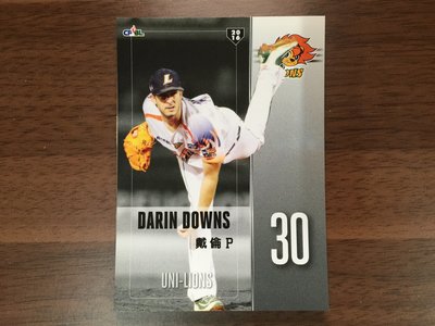 戴倫 道恩斯 Darin Downs 2016 中華職棒球員卡 統一7-ELEVEn獅 統一獅 普卡
